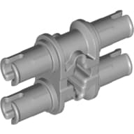 Technic Pin Double with Axle Hole - Squared Holes