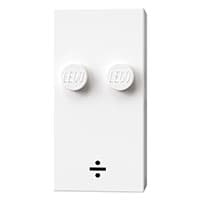 Braille Brick 2 x 4 with 2 Studs ⠒ and '÷' print