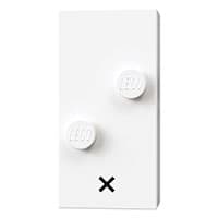 Braille Brick 2 x 4 with 2 Studs ⠔ and 'x' print