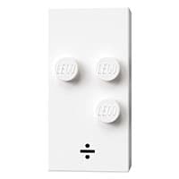 Braille Brick 2 x 4 with 3 Studs ⠲ and '÷' Print