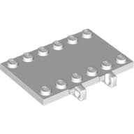 Hinge Plate 4 x 6 with Two 1 x 6 Studs and Recessed 2 x 6 Middle