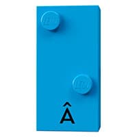 Braille Brick 2 x 4 with 2 Studs ⠡ and 'Â' print