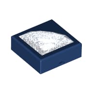 Tile Special 1 x 1 with Molded Opal Trans-Clear Diamond