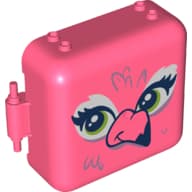 Pod, Square 3 x 8 x 6 2/3 [Male] with Flamingo Face print