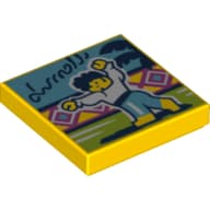 Tile 2 x 2 with Latin Dance print