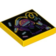 Tile 2 x 2 with Glow Stick Dance Print