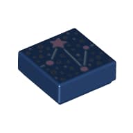 Tile 1 x 1 with Constellation, Lavender Stars print