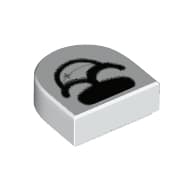 Half Circle with Dog Mouth Open with Star print