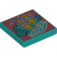 Tile 2 x 2 with Samba Style Print