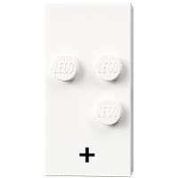 Braille Brick 2 x 4 with 3 Studs ⠲ and '+' Print