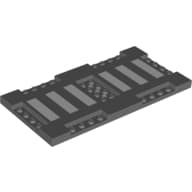 Plate Special 8 x 16 with Six Recessed Edges with 1 x 4 Studs and Recessed Center with 2 x 4 Studs, Six White Stripes (Pedestrian Crossing) Print