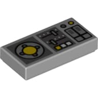 Tile 1 x 2 with Controls, Slides, Joystick print