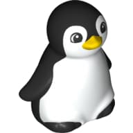 Duplo Animal Penguin with Yellow Beak Print