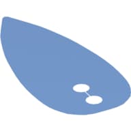 Decorative Shape, Rounded with 1 Point, and 2 Holes