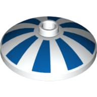 Dish 3 x 3 Inverted Radar and Blue Stripes Print