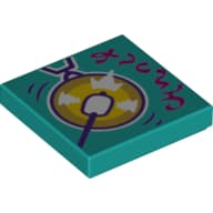 Tile 2 x 2 with Gong print