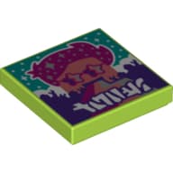 Tile 2 x 2 with Rainbow Stripes print