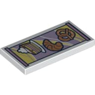 Tile 2 x 4 with Pastries print