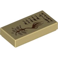 Tile 1 x 2 with Plant, Recipe print