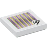 Tile 2 x 2 with Bone Goomba and Barcode Print (Sticker)