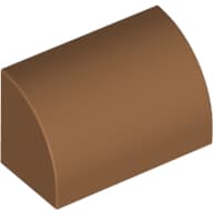 Brick Curved 1 x 2 x 1 No Studs