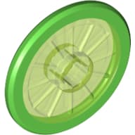 Wheel Wheelchair with Fixed Bright Green Hard Rubber Tire