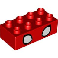 Duplo Brick 2 x 4 with Spider-Man Eyes Print