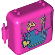 Pod, Square 3 x 8 x 6 2/3 [Male] with Bag, Heart, Straps, Game Controller print