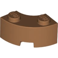 Brick Round Corner 2 x 2 Macaroni with Stud Notch and Reinforced Underside [New Style]