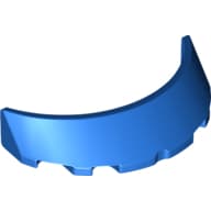 Windscreen 3 x 6 x 1 Curved with Rectangular Stud Holder in Bottom