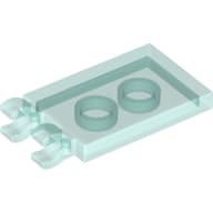 Tile Special 2 x 3 with 2 Clips without Tab between Clips