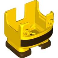 Nintendo Figure, Legs and Overalls with Two Front Studs and Dark Brown Feet and Dark Brown Stripe, with Internal Prongs for Bee Suit