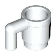 Equipment Cup / Mug with Gold Square, Reddish Brown 'TVA' Print