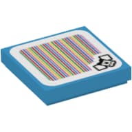 Tile 2 x 2 with Swoop and Barcode Print (Sticker)