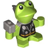 Animal, Frog with Silver Hammer, Black Torso, Gold Belt print (Throg)