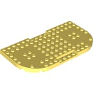 Plate Special 8 x 16 x 2/3, Two Rounded Corners, Reduced Stud Sections