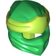 Wrap with Long Back Knot, Lime Band Pattern