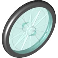 Bicycle Wheel with Black Tire