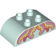 Duplo Brick 2 x 4 Curved Top with Octopus Tentacles Print