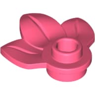 Plant, Plate 1 x 1 Round with 3 Leaves