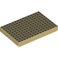 Tile 2 x 3 with Dark Tan Squares print
