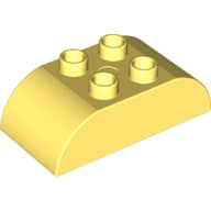Duplo Brick 2 x 4 Curved Top