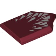 Tile Special 2 x 3 Pentagonal with White Teeth/Triangles print