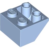Slope Inverted 45° 2 x 2 [Ovoid Bottom Pin, Bar-sized Stud Holes]