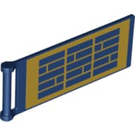 Flag 7 x 3 with Rod with Gold Solar Panel print