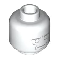 Minifig Head Beethoven, Light Bluish Gray Details, Awake / Sleeping