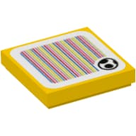 Tile 2 x 2 with Yoshi Egg and Barcode Print (Sticker)
