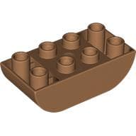 Duplo Brick 2 x 4 Curved Bottom