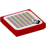 Tile 2 x 2 with Para-Biddybud and Barcode Print (Sticker)