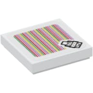 Tile 2 x 2 with Mechakoopa and Barcode Print (Sticker)